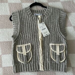 Zara Mixed Pocket Knit Vest
